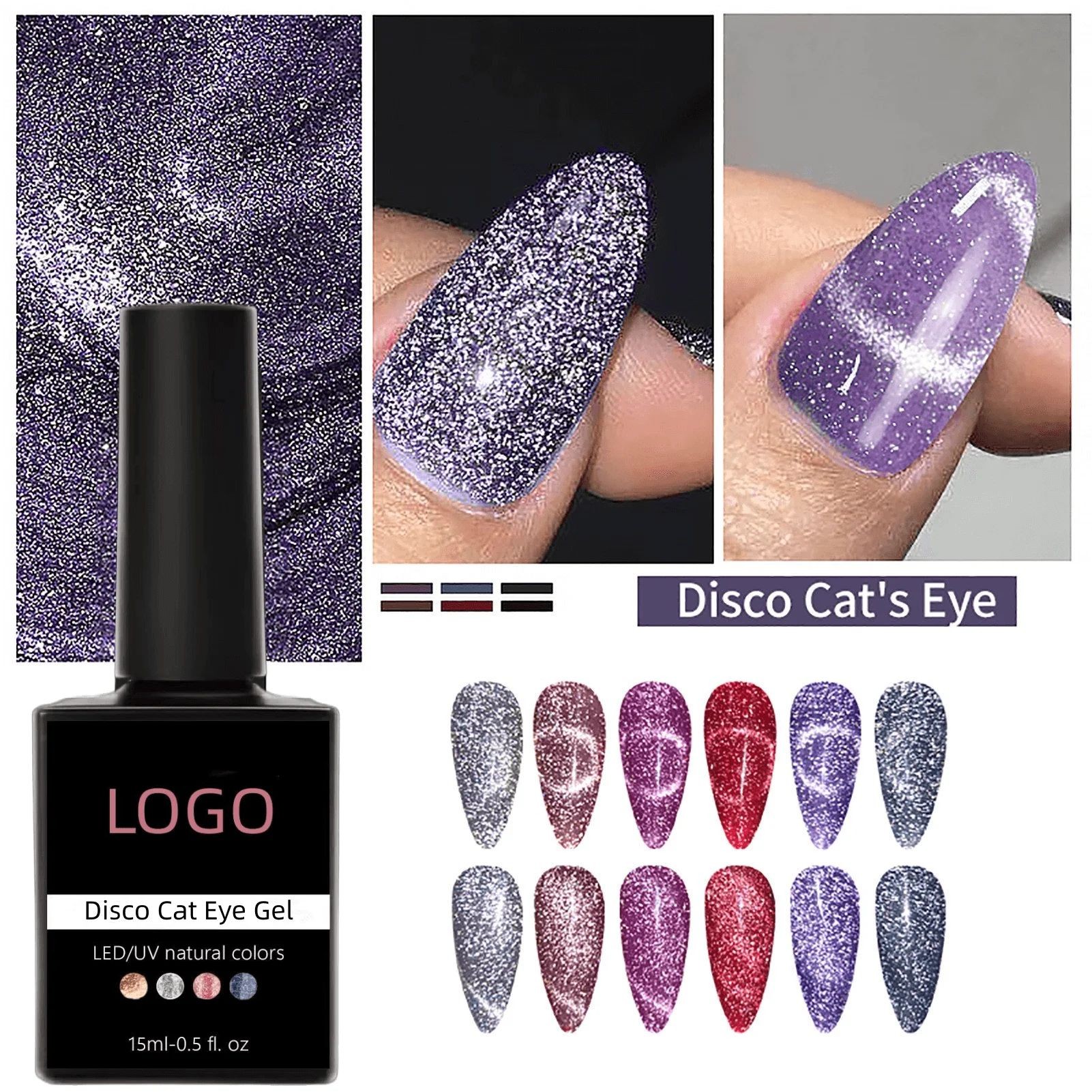 Disco Cat Eye Gel Polish